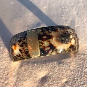 Seashell and Brass Bangle